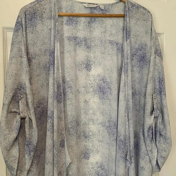 Reitmans purple &  white duster 16 - Picture 2 of 6